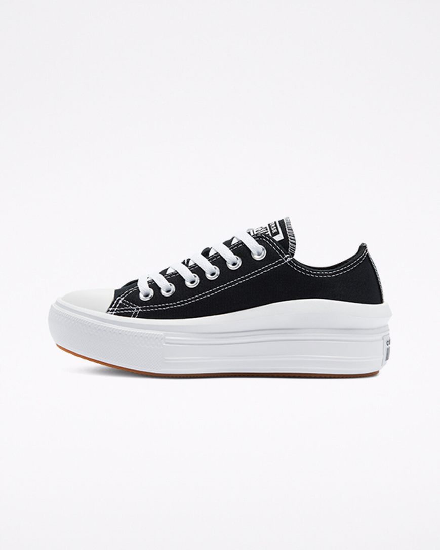 Topanky Na Platforme Converse Chuck Taylor All Star Move Nizke Damske Čierne Biele | SK LHQRP3